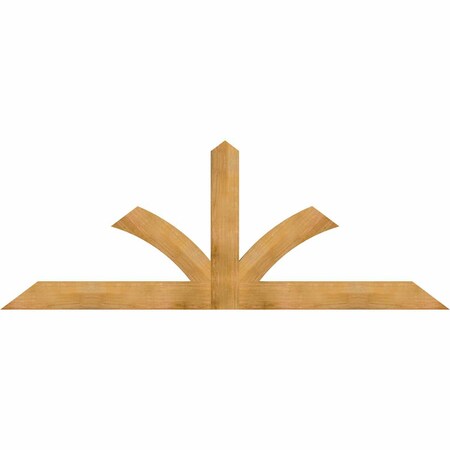 Ekena Millwork Richland Rough Sawn Timber Gable Bracket, Western Red Cedar, 96"W x 36"H x 2"D x 6"F, 9/12 Pitch GBW096X36X0206RIC00RWR